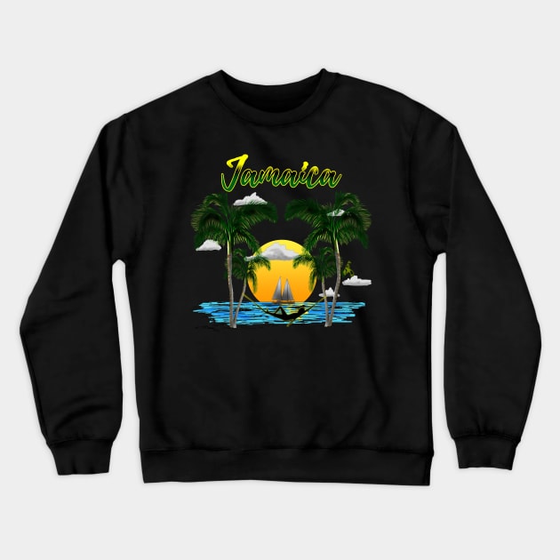 Jamaica Island Vacation Crewneck Sweatshirt by macdonaldcreativestudios